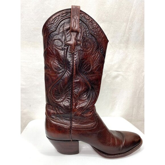Vintage Dan Post Leather Cowboy Western Boots Womens Size 5 Country Rodeo - Picture 8 of 13